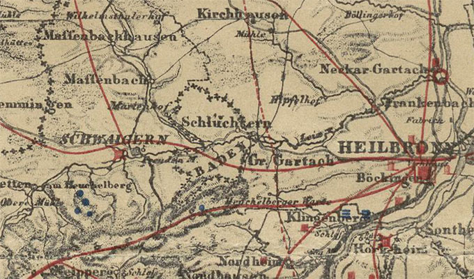 Karte Paulus 1876