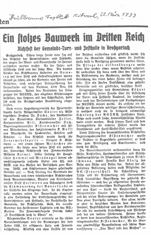 Heilbronner Tagblatt 22 03 1939 S1
